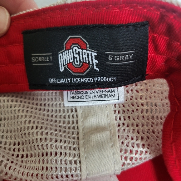 Scarlet Ohio State Cap with Mesh Back - Picture 3 of 5